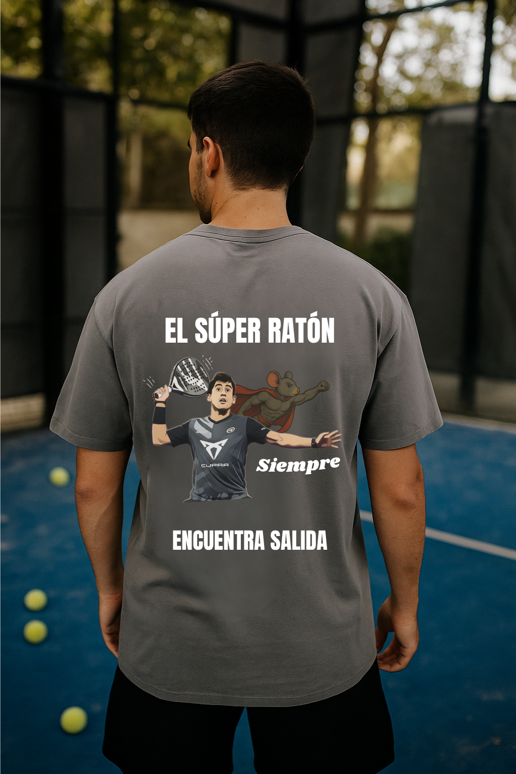 Camiseta Chingotto "Súper Ratón" - Gris