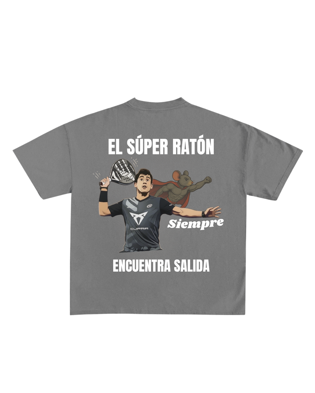 Camiseta Chingotto "Súper Ratón" - Gris