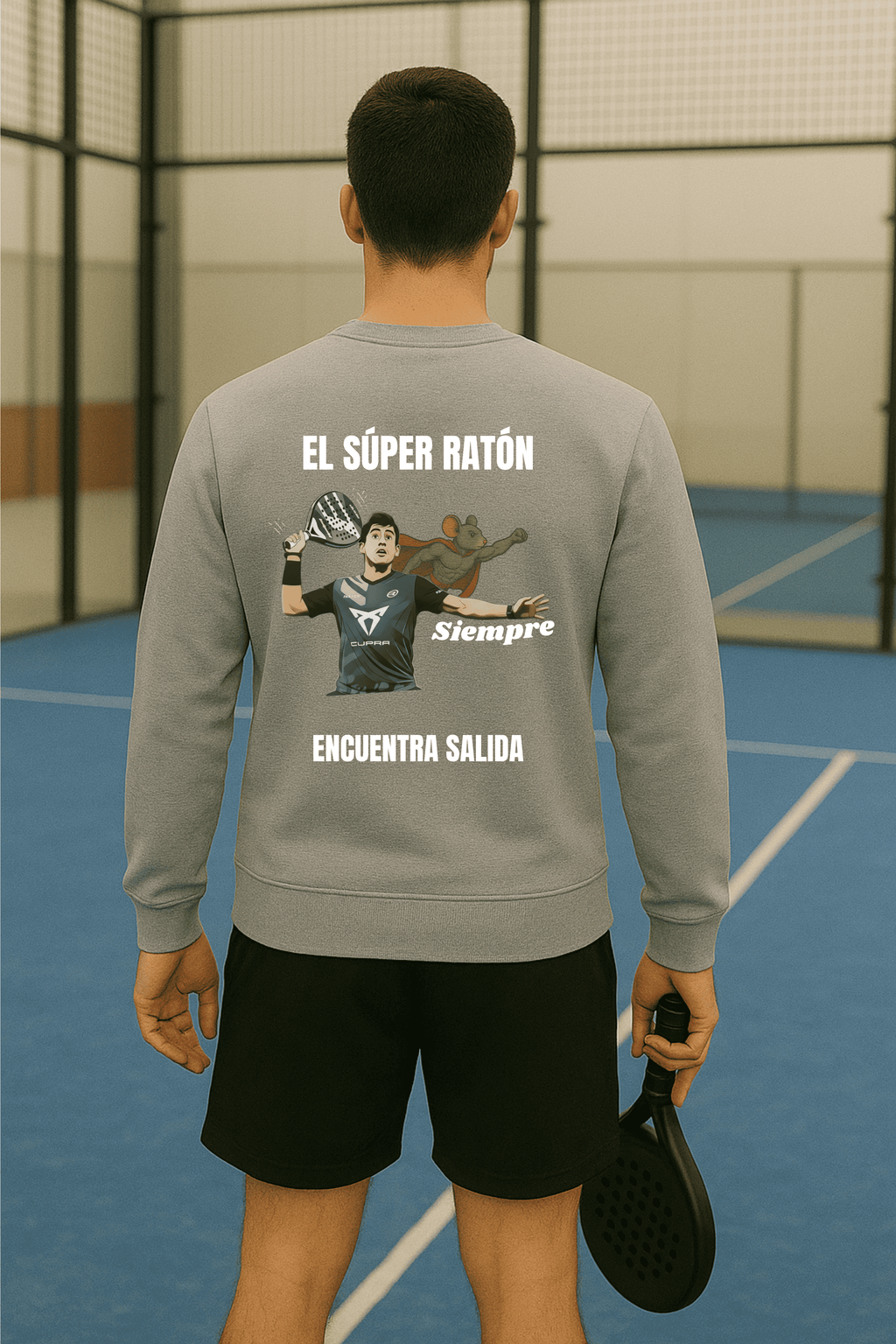 Sudadera Chingotto "el Súper Ratón" - Gris