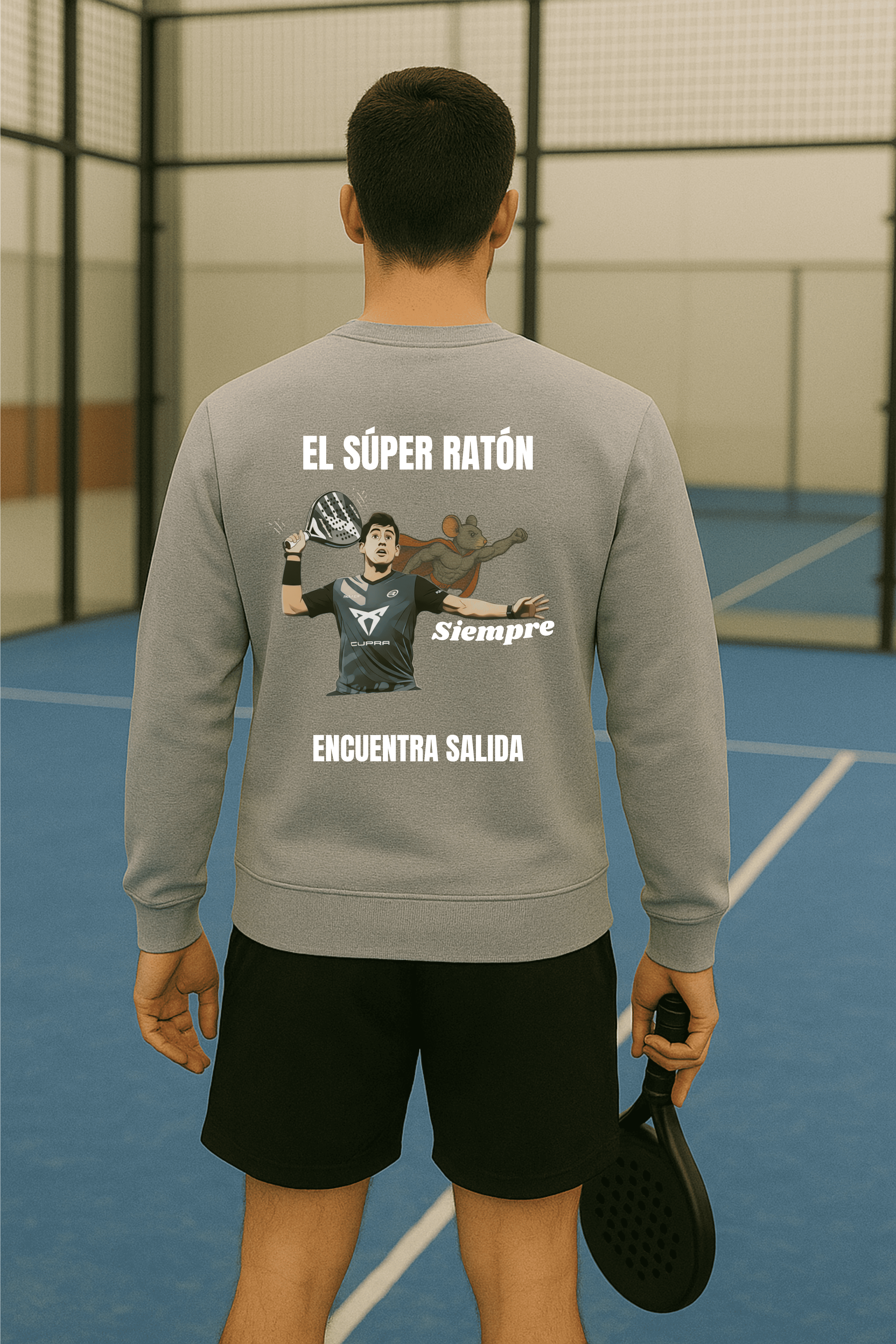 Sudadera Chingotto "el Súper Ratón" - Gris